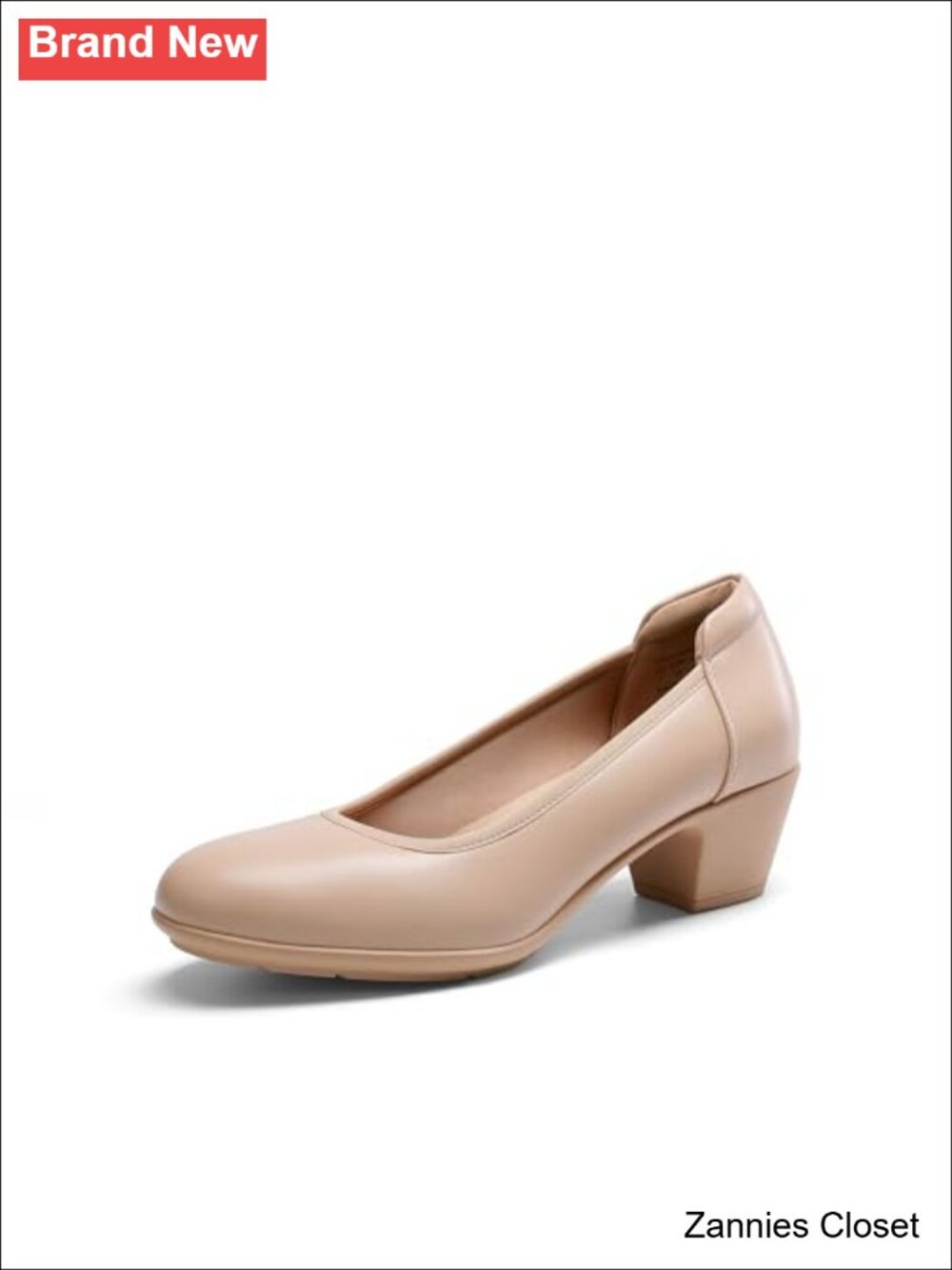 โจDREAM PAIRS Women's Arch Support Low Chunky Block Work Dress Pumps